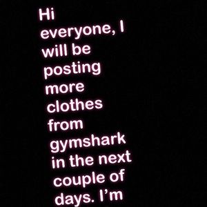More gymshark coming in a few days